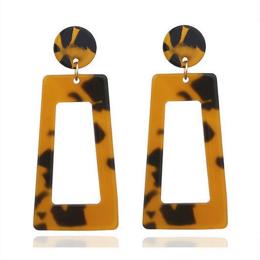 Geometric trapezoidal acetate earrings earrings