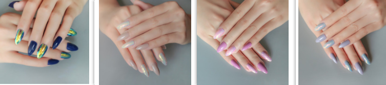 24 pieces of trendy wearable fake nail pieces