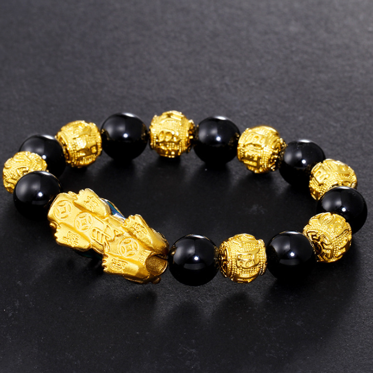Neu eingetroffene Farbwechsel-Pixiu-Armbänder Sandgoldarmband für Herren