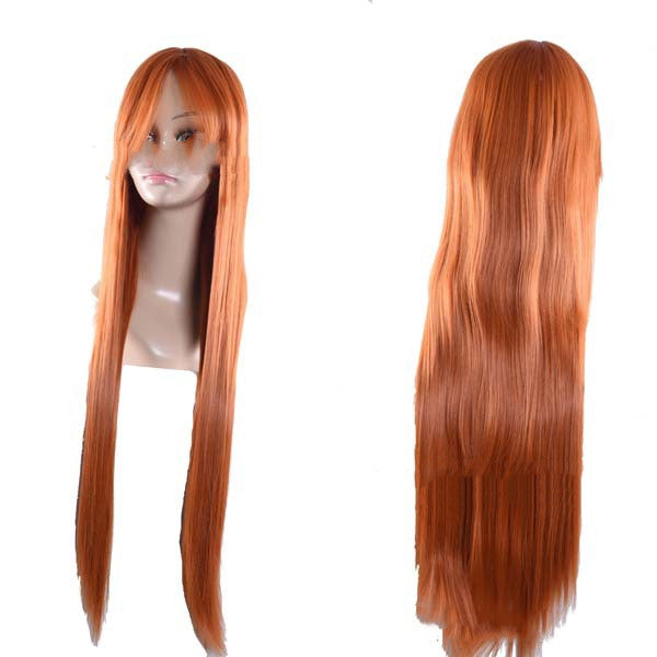 Anime-Perücke, langes glattes Haar