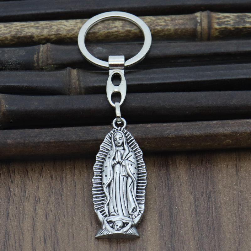 Virgin Mary Prayer Long Men Necklaces Pendants Chain Punk for Boyfriend Male Stainless Steel Jewelry Creativity Gift Wholesale