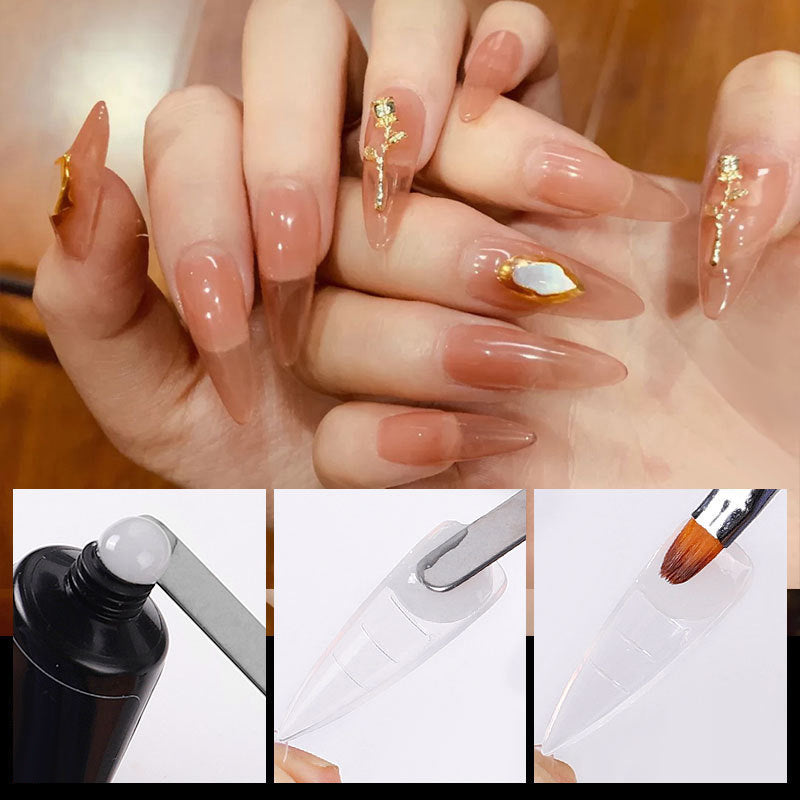 Nail Art Sheets Ultra-thin Non-marking Water Drop Pointed Ballet Coffin Trapezoid  Sheets 100 Pieces Box  Sheets with Scale