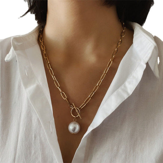 Quality Punk Simulated Pearl Pendant Necklaces for Women