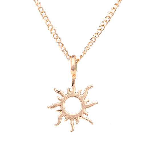 Fashion Gold-Color Good Vibes Only Sun Necklaces & Pendants For Women Jewelry Gift