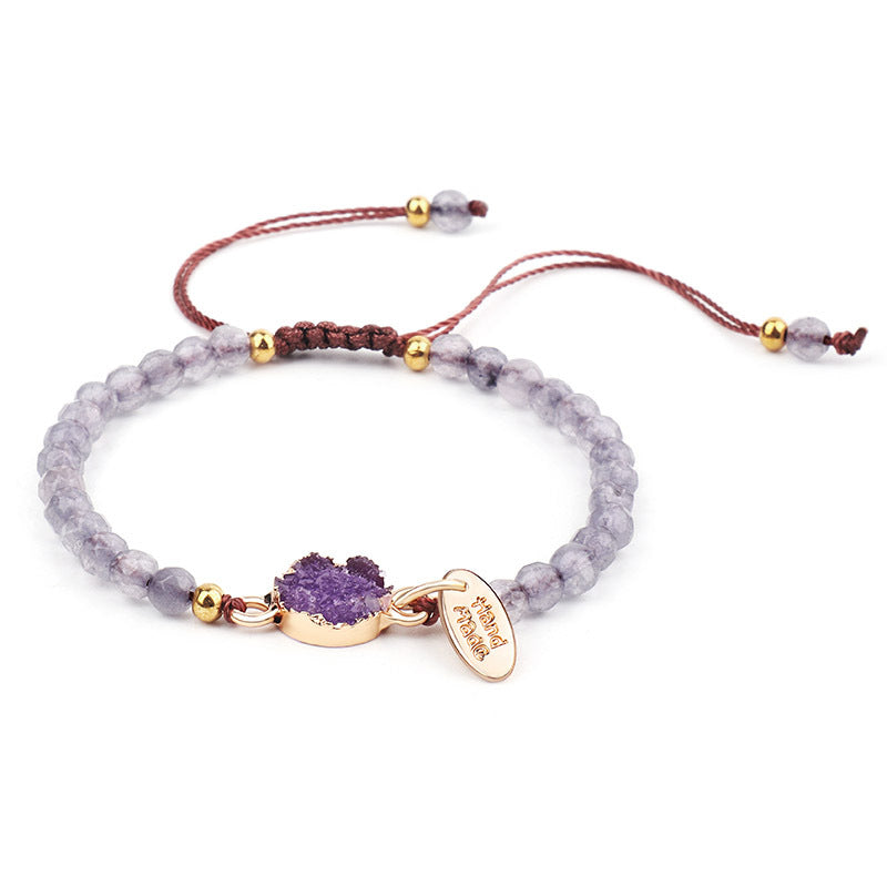 Genenic Mujer Natural Stone Bracelets For Women Rope Chain Bracelet Handmade Quartz Jewelry For Women