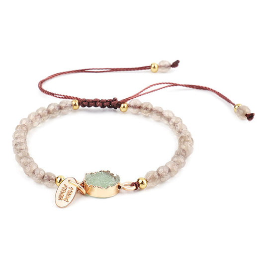 Genenic Mujer Natural Stone Bracelets For Women Rope Chain Bracelet Handmade Quartz Jewelry For Women