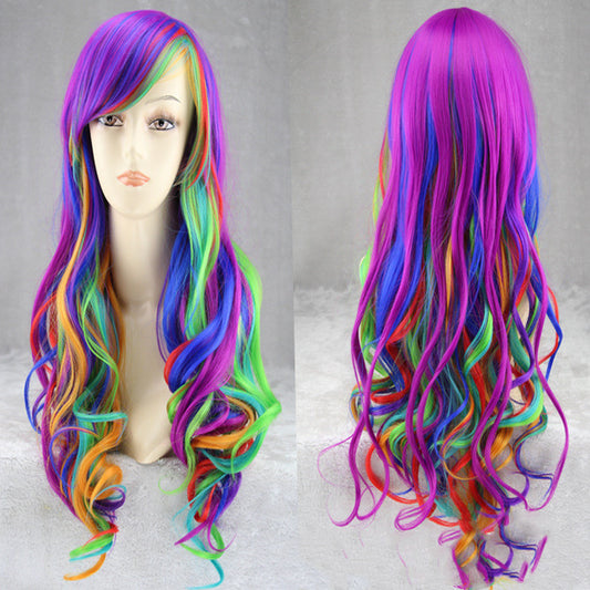 Peinado degradado de arcoíris colorido