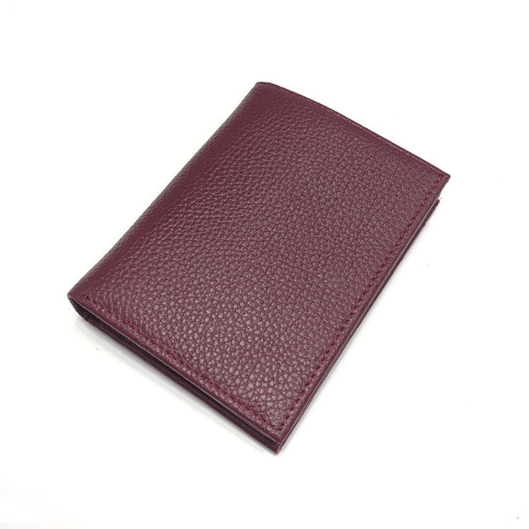 Short Genuine Leather Men's And Women's Wallet Vertical Multi Card