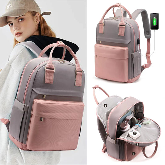 Girls Backpack Fashion Large Capacity Laptop Bag Portable Travel Backpack