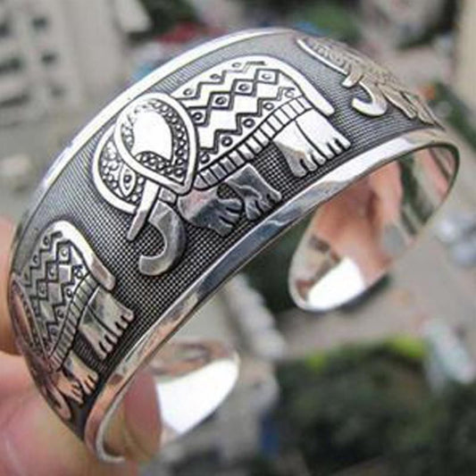 Elephant Tibetan Tibet Silver Plated Bracelets