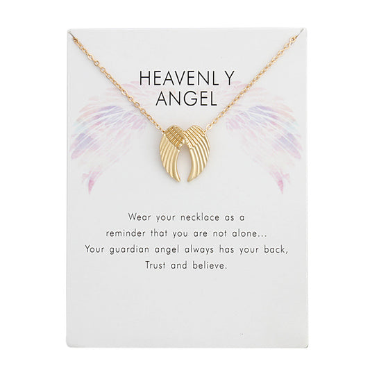 Himmlische Engelsflügel Halskette Mode Gold Silber Flügel Anhänger Schlüsselbein Kette Halsketten für Frauen