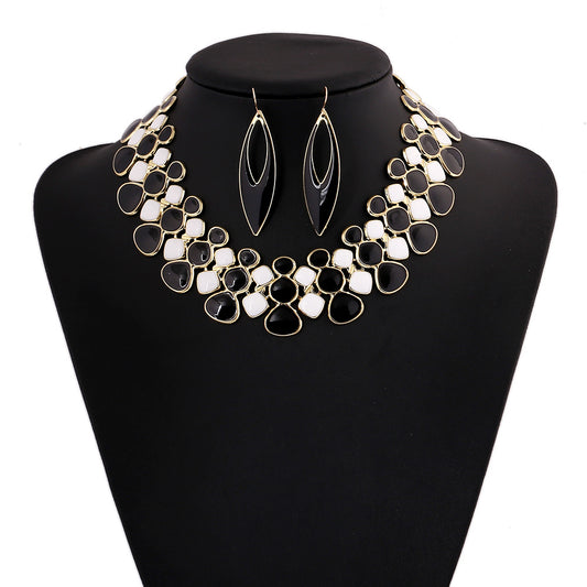 MANILAI Fashion Women Collar Choker Necklaces New Enamel Drop glaze Chunky Alloy Bib Statement Necklaces Maxi Jewelry CE3026