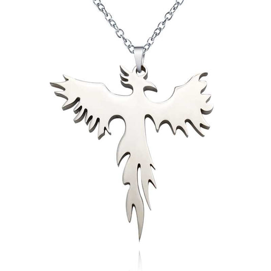 Phoenix Bird Titanium Steel Necklaces For Women Men