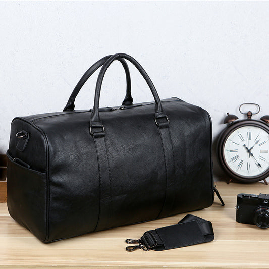 European And American Men's Leather Retro Handbag Large Capacity