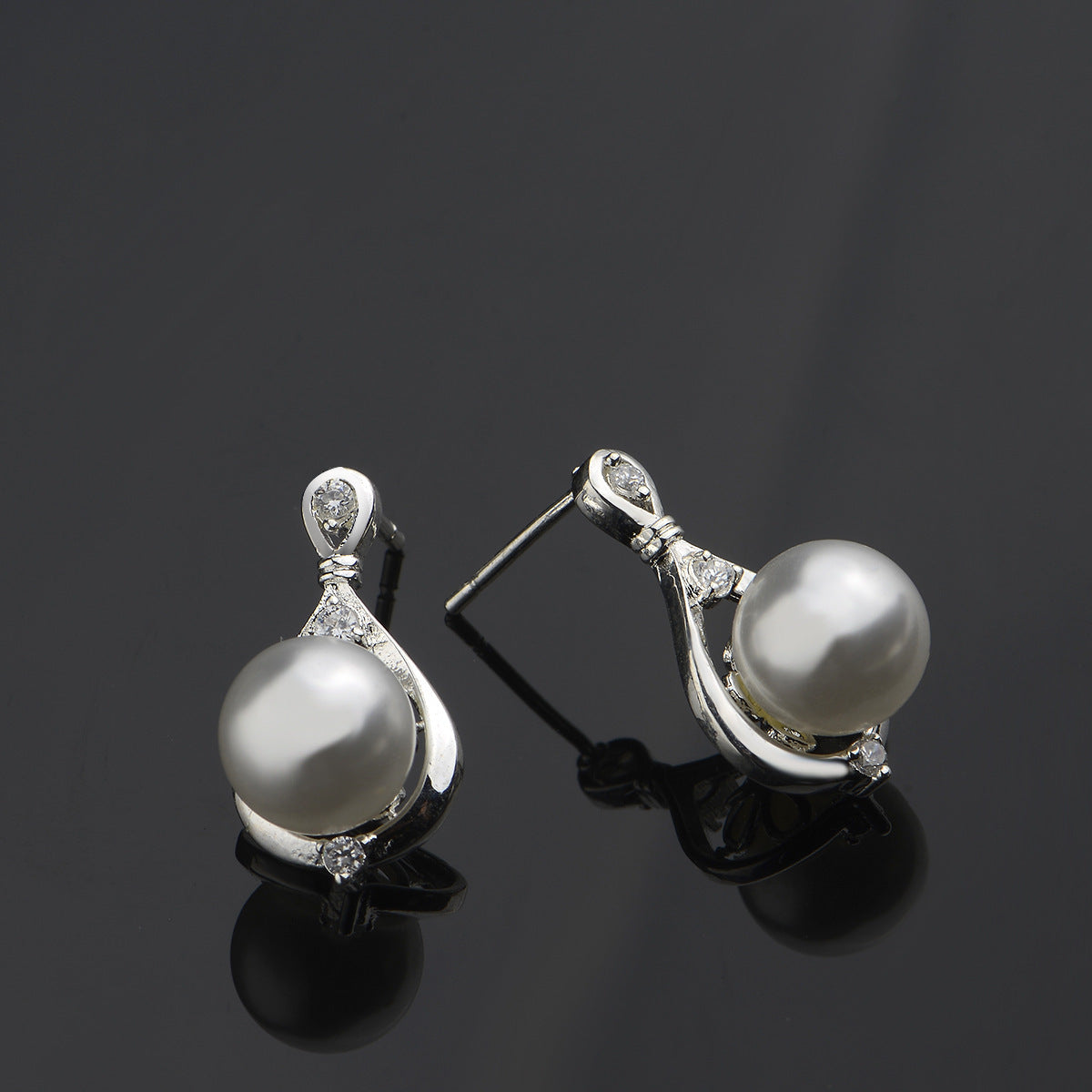 Silver Plated Jewelry Creative Pearl Set Set
