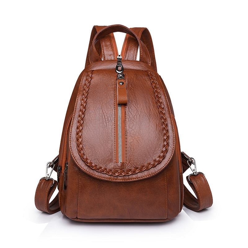 New Large Capacity Soft Leather Women's Backpack